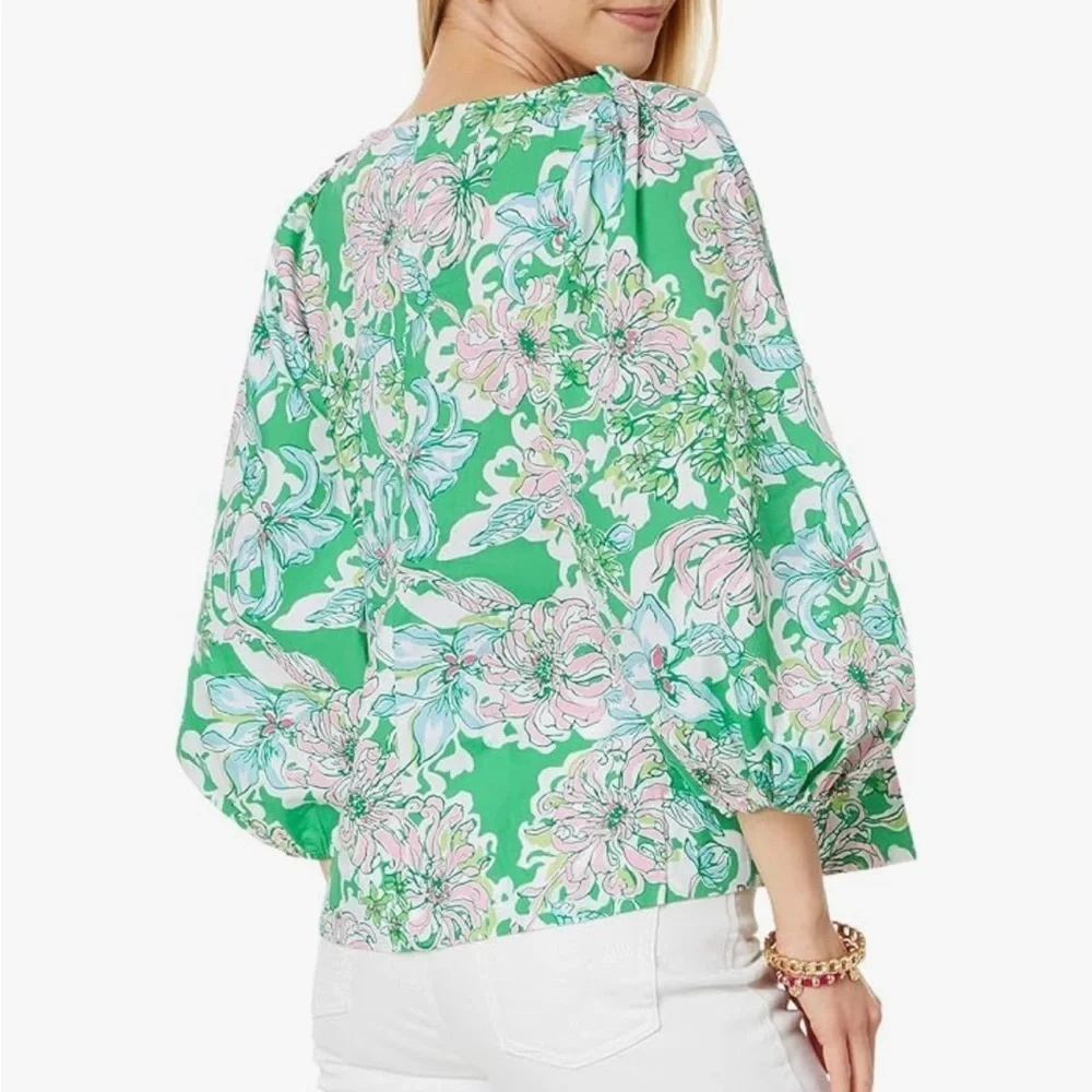 Lilly Pulitzer Barbara Top | Spearmint Blossom Views | NWT Size 00